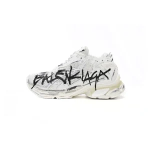 Balenciaga Runner White Black Gray 677402 W3RB2 9012
