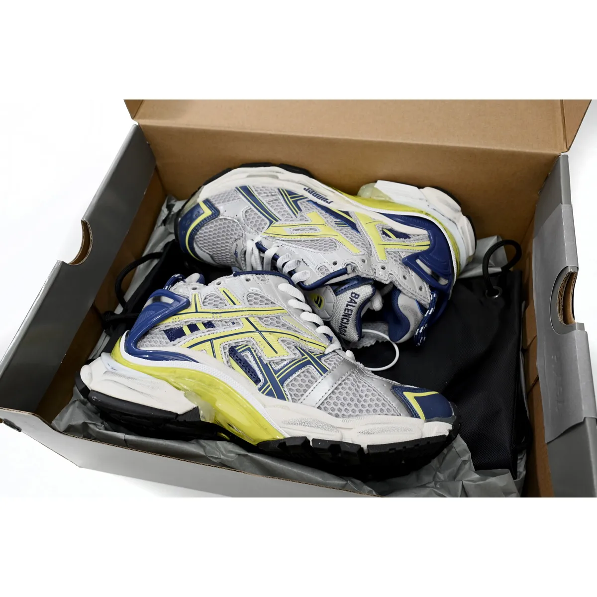 Balenciaga Runner Bai Huang Lan 677402 W3RB5 9174 - Image 2